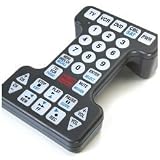 Handicapped Remote Control replaces up to 4 standard remotes and can be used with any combination of TVs, VCRs and cable boxes. Touch-sensitive lighted keypad for operation in the dark. Large ?