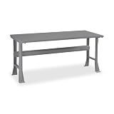 Steel Top Workstation, 60x30x33-1/2, Medium Gray