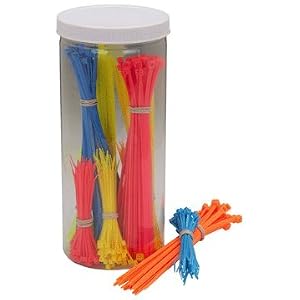 500 Piece Fluorescent Cable Tie Set by 
