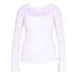 Long Sleeved White Burnout Burn Out Partially See through Tee, Fashion Forward!