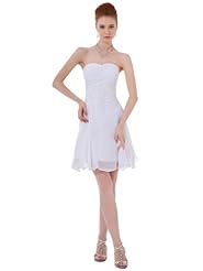 Chiffon Short Applique Beaded Wedding Dress 