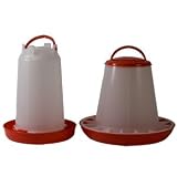 Wells Poultry Equipment - 3 kg eco Plastic feeder 3 litre eco plastic drinker set