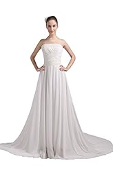 Strapless Chiffon Party Dress  with a Court Train 