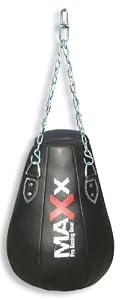Maxx Pear Shaped Maize Punchbag With Chains & Gloves, Boxing Mma
