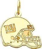 14K Gold NFL New York Giants Football Helmet Charm