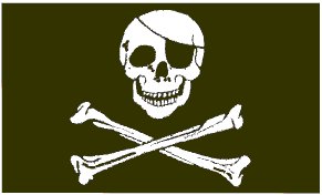 Pirate with Eye Patch Flag, 3 x 5 Foot, 100% No Rust Grommets