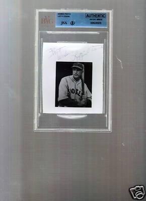 Lefty O'Doul Autographed Photo - Brooklyn Dodgers slabbed JSA - Autographed Golf Photos