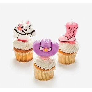 Cowgirl Cake Topper Candles (1 dz)