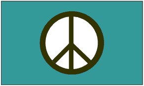 Peace Flag 3 x 5 Foot with Blue Background