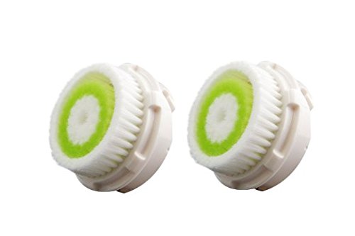 Beauty AngelsTM Compatible Replacement Facial Cleansing Brush Heads 2 Pack, designed for Acne Cleansing, fits Mia, Mia2, Mia3 (Aria), SMART Profile, Alpha Fit, Pro, Plus and Radiance Cleansing Systems