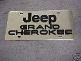 JEEP GRAND CHEROKEE LICENSE PLATE TAG STAINLESS STEEL POLISH TO A CHROME FINISH