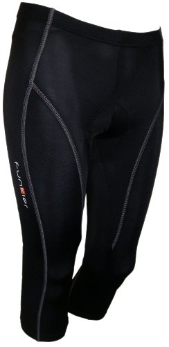 Funkier Bike Women's 3/4 Cycling Tights with B2 Pad, Large, Black On Sale