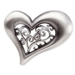 Finders Key Purse Filigree Heart Key Chain