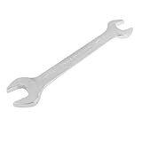 uxcell オープンエンドレンチ　両口スパナ　クロムバナジウム鋼製　シルバートーン　17/19mmオーペン径