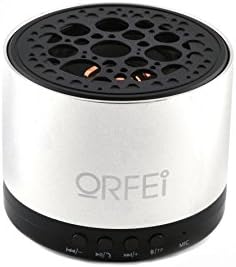 ORFEI BeatZeR Classic Portable Wireless Bluetooth Speaker, Powerful Sound with 10 Hour Battery Life , works with iPhone, iPad, Samsung, Nexus, HTC, Nokia, Laptops, PC and More (Silver)