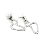Sterling Silver Modern Free Form Earrings by Ferroni
