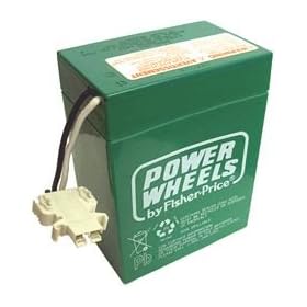 POWER WHEELS BY FISHER PRICE 6 VOLT GREEN BATTERY by Power Wheels