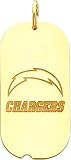 14K Gold NFL San Diego Chargers Logo Dog Tag Charm
