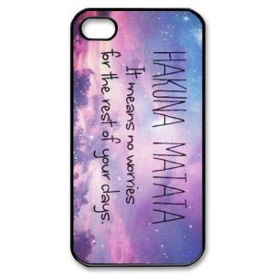 Iphone 5/5S Case,fashion Hakuna matata Pattern Design Hard Back Case Cover for Apple Iphone 5/5S