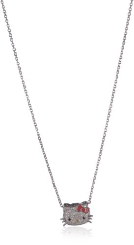 Hello Kitty Sweet Statements Diamond And Sterling Silver Necklace, 18