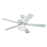 Monte Carlo 5WF52WHD-L Weatherford Deluxe 52-Inch 5-Blade Outdoor Ceiling Fan with Light Kit, White Finish Monte Carlo 5WF52WHD-L Weatherford Deluxe 52-Inch 5-Blade Outdoor Ceiling Fan with Light Kit, White Finish