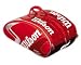 Sports : Wilson K Pro Tour Six Bag Tennistasche rot/wei&szlig;