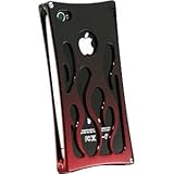 WMJ Hot Rod Metal Case for iPhone 4, Red & Black