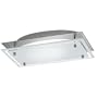 Eglo  87211A Samira, Nickel & Chrome/Frosted & Clear, 2-Light Ceiling Light Fixture