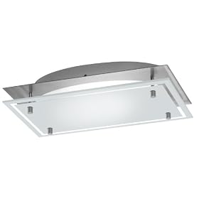 Eglo  87211A Samira, Nickel & Chrome/Frosted & Clear, 2-Light Ceiling Light Fixture