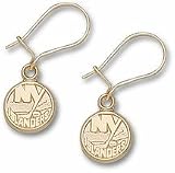 New York Islanders 3/8 Logo Dangle Earrings - 10KT Gold Jewelry