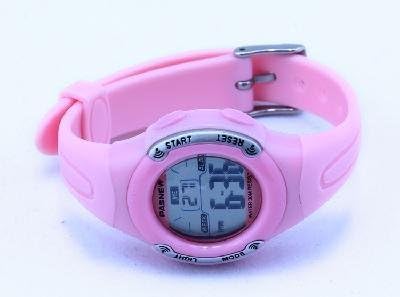 Fashionbox Free Shipping PASNEW Brand High Quality Waterproof Girls Sport Digital Wrist Watch Light Purple PV Strap Sport Watch - Pink