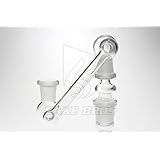 Medglass 12-1423 Glass Water Jacketed Distilling Column, 18mm Female to 18mm Female Dropdown Adapter Z-config American Glass 4"