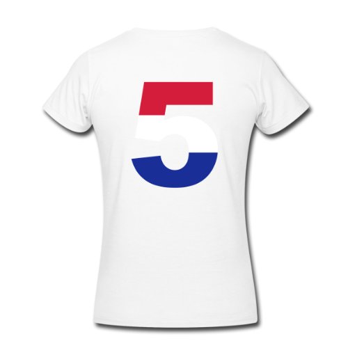 Spreadshirt Damen 5 – Netherlands Flag – T-Shirt, weiß, XXL