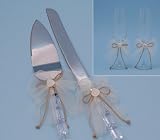 Beverly Clark WB07I-PK2 Sea Shell Flutes and Server Set in Ivory