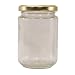 Jam Making and Preserving - 280ml Round Glass Food Jar With Twist Off Lid - Pack Of 6