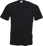 Fruit of the Loom plain t-shirt Black XXL (47 - 49 inch chest)