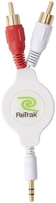 ReTrakRetractable iPod/iPhone/iPad RCA Cable, White (ETIPODRCA35)