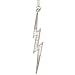 Lightning Bolt Necklace Set with Swarovski Crystals On 16" Chain, Usa! In Crystal with Silver Finish