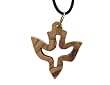 Olive Wood Dove Pendant (1.2"H)