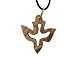 Olive Wood Dove Pendant (1.2"H)
