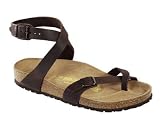 Birkenstock thongs Yara from Waxy Leather in Habana with a narrow insole