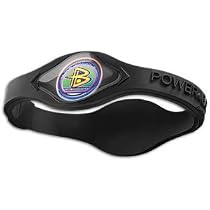 Power Balance Silicone Wristband Black with Black - LARGE