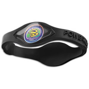 Power Balance Silicone Wristband Black with Black - LARGE