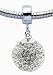 Pandora compatable Silver Bling Bling Charms by GlitZ JewelZ © - Clear Diamond - made with over 80 swarovski crytals - fits all pandora type bracelets & necklaces - available in many colors