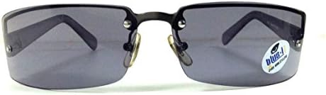 Slim Gunmetal Rectangular Aviator Sunglasses