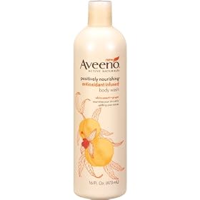Aveeno Positively Nourishing Anti-oxidant Infused Body Wash White Peach + Ginger, 16 oz,  (Pack of 2): Beauty