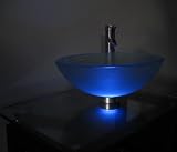 Glass Vessel Sink Mounting Light (blue)