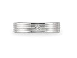 0.02 cts 4mm Comfort Fit Diamond Wedding Band - 14kt White or Yellow Gold