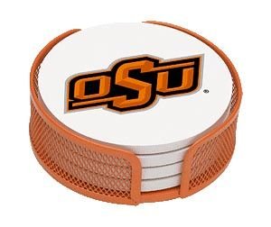 Absorbent Coaster Gift Set Oklahoma State University - Coordinating Holder Included