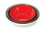 Precidio Objects 10621W17-AM107 Amuse Bouche S/3 Large Rnd Nesting Bowls Soft white/taupe/poppy Red